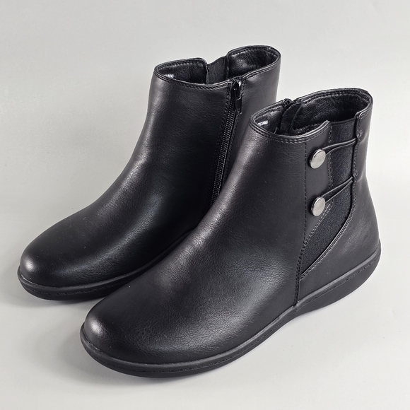 Flex Step Women’s Black Ankle Boots Size 7M - Picture 4 of 11